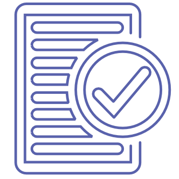 Icon showing a checklist