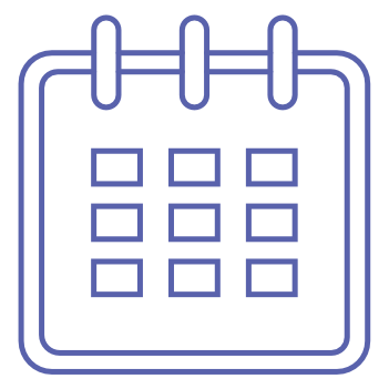 icon showing a calendar