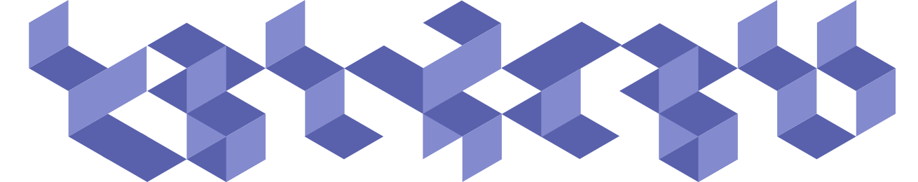 Funding call theme one Interconnected purple geometrical shapes against a transparent background.