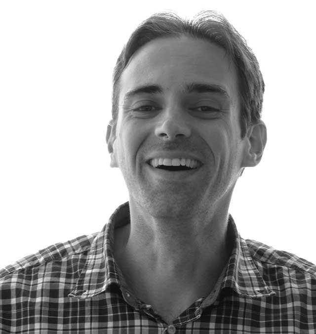 ChristofLutteroth A black and white photo of Christof Lutteroth, smiling and facing the camera.