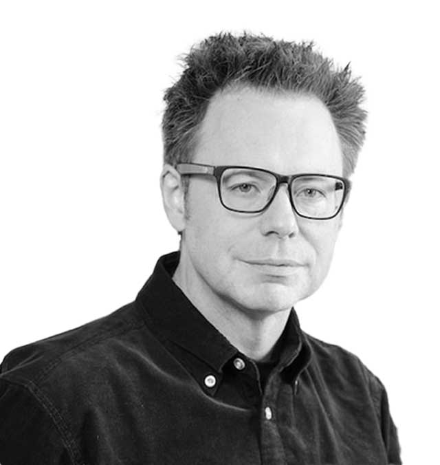 LarsErikHolmquist A black and white photo of Lars Erik Holmquist, smiling slightly and looking toward the camera.