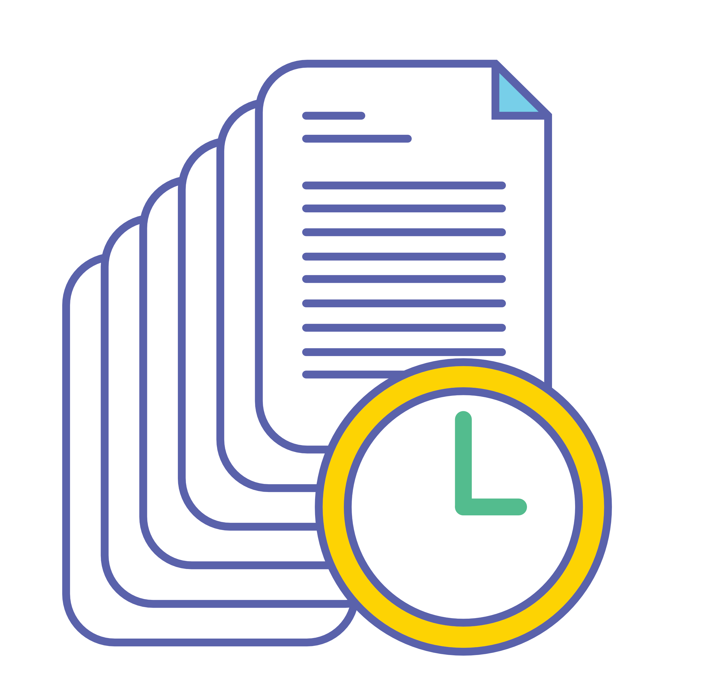 Minutes An illustration of multiple documents with a clock in the foreground representing meeting minutes.