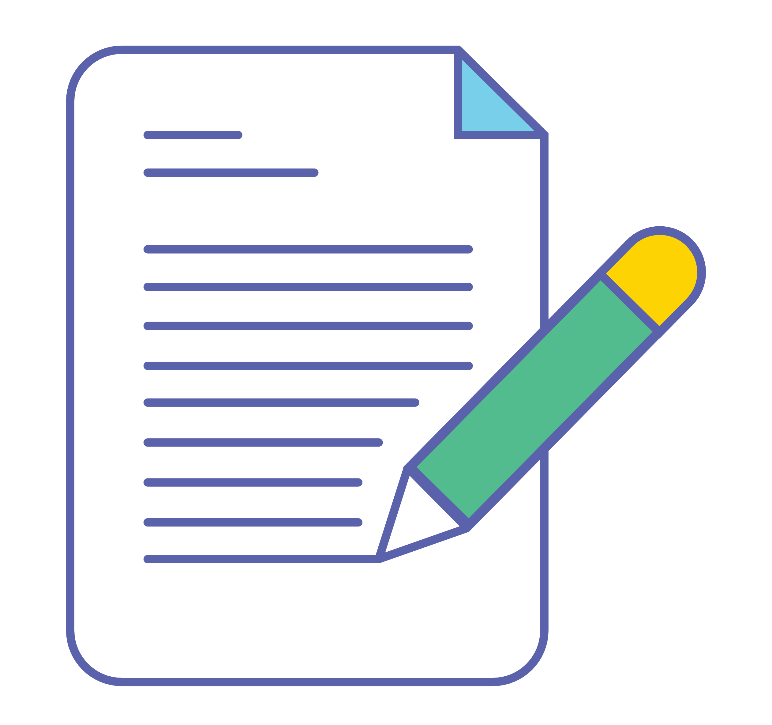 TermsReference Icon representing a document with a pencil overlaid on top.